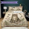 Set Copripiumino con Motivo Gatto Retrò Federa Decorazione per la Casa Regalo di Compleanno (1 * copripiumino + 2 * federe senza imbottitura)8