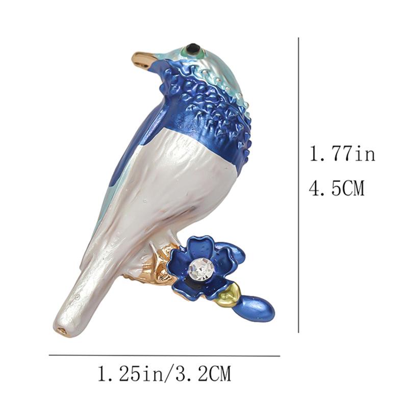 Fashion Animal Enamel Bird Shape Brooches For Women Clothing Coat Jewelry Party Accessries Gifts