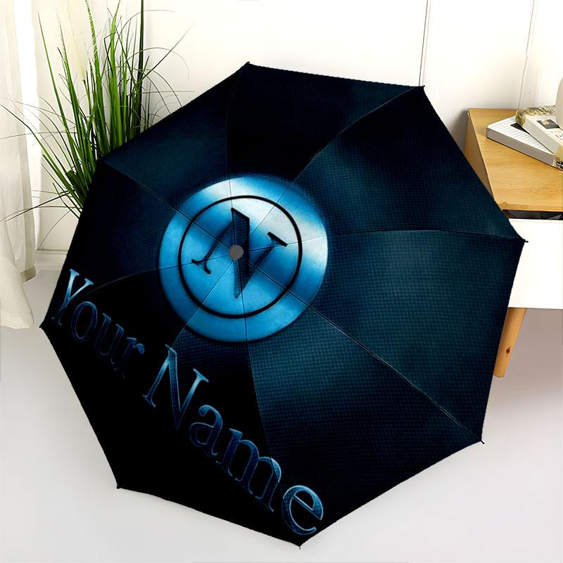 1 PC Automatic Folding Umbrella - SSC Napoli Custom Name Pattern, Portable & Foldable Design with 8 Ribs, Christmas Birthday Gifts
