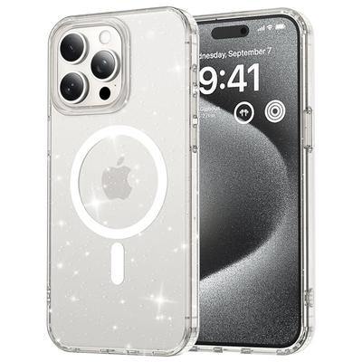 Błyszczące Błyszczące Przezroczyste Miękkie Magnetyczne Etui dla Magsafe IPhone 16 15 14 13 11 12 Pro Max Plus 16Pro Mac Safe Damski Pokrowiec Akcesorium