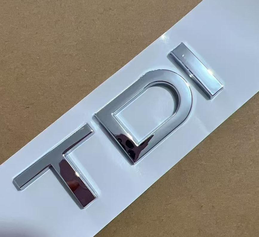 1X chromowany czarny błyszczący ABS TDI z tyłu samochodu naklejka z logo dla A1 A3 A4 A5 A6 A6L A7 A8 S3 S6 Q3 Q5 Q7 TT S RS
