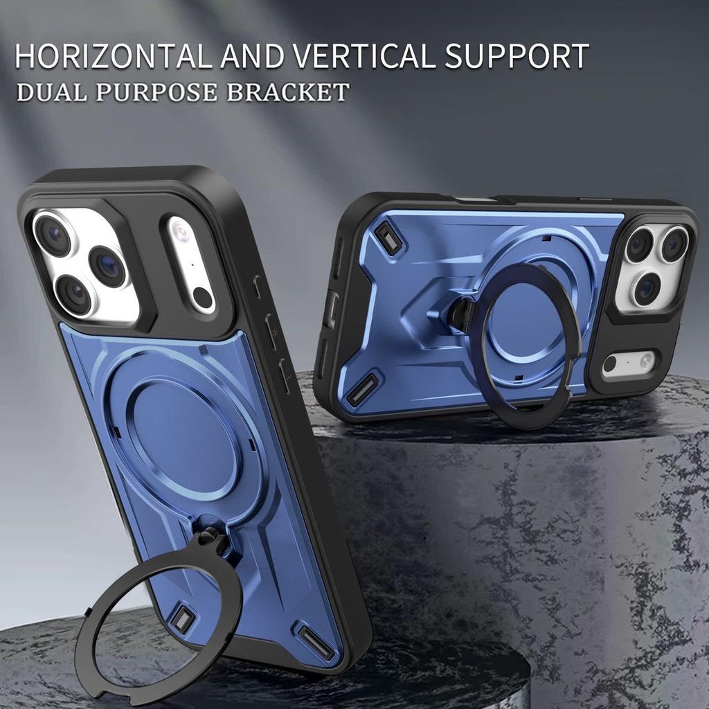 Association armor magnetic suction bracket mobile phone case for Apple 17PROMAX anti-drop protective cover 15/14/13 trend 11/1