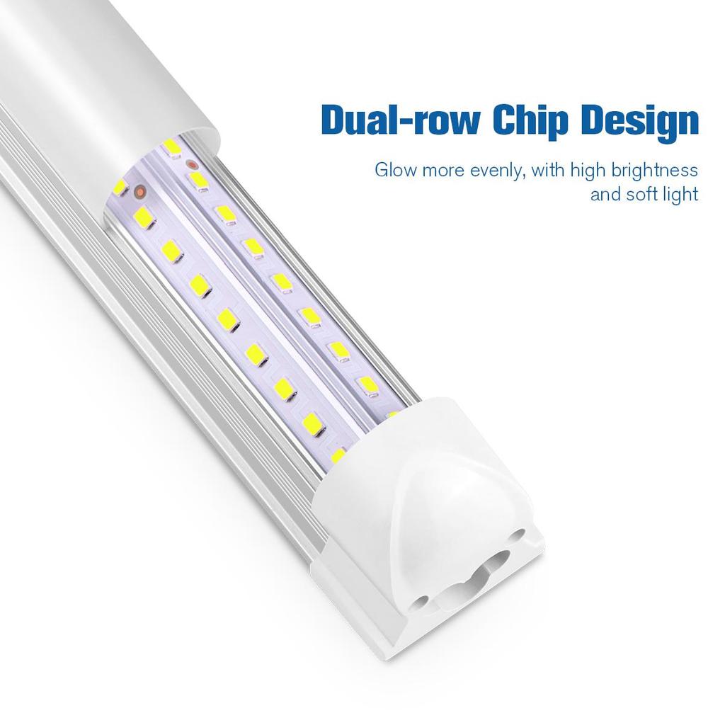 25W LED Shop Light 50CM 1.64FT T8 LED Tube Linkable Aluminium Bar Lamp For Study Garage Workbench Warehouse Cabinet Lighting