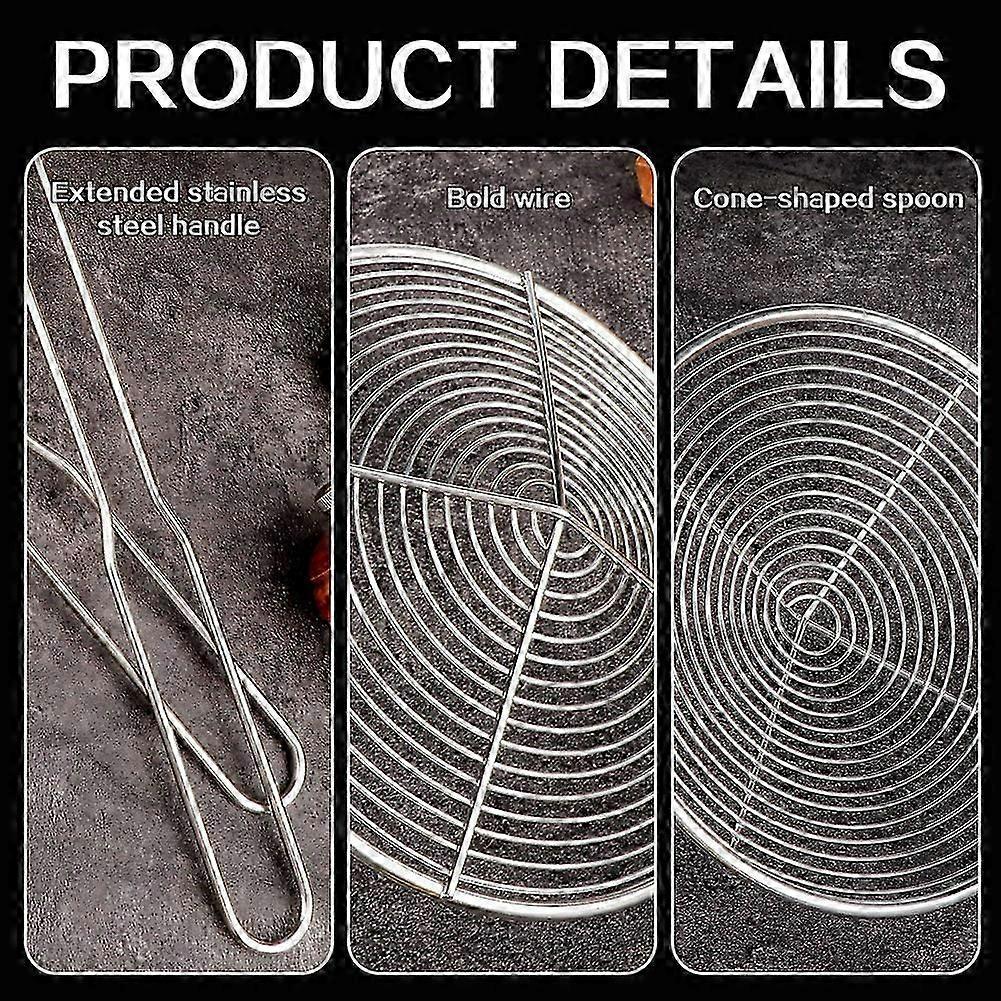 Stainless Steel Oil Separator Mesh Spoon Multifunctional Mesh Strainer for Fryers UseZZ58