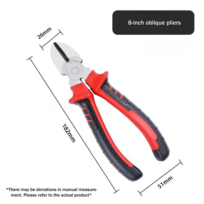 6/8 Inch Multifunction Tool Electric Wire Pliers Large Opening Sharp For Cutting Twisting Gripping Metal Wires