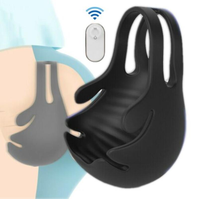 Hoden Vibrator für Männer Penis Massage Ring Masturbator Hodensack Stimulator Männliche Keuschheit Käfig Verzögerung Ejakulation Erwachsene Sex Spielzeug