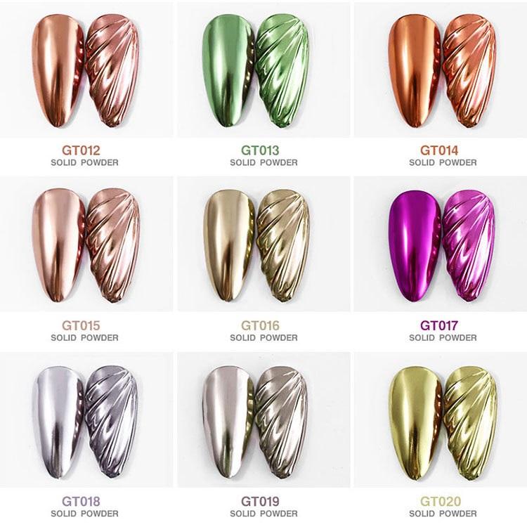 Nail Art Bubble Powder Decoration Glitter 3D Mirror Effect Pigment 0.5g Shimmer Nail Polish for Nails Beauty Tools