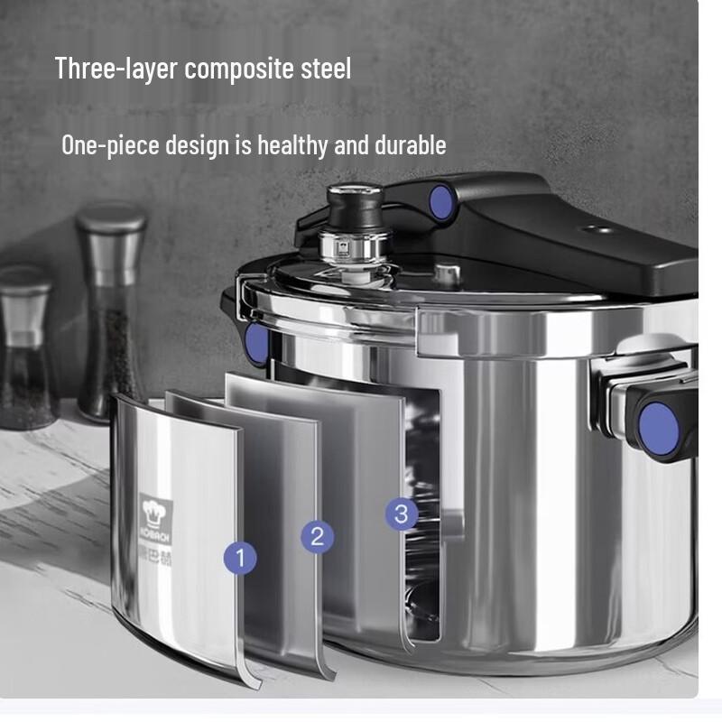 KOBACH 304 Stainless Steel Explosion-Proof Pressure Cooker