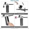 Aepto Airbrush for Nails Cordless Portable Airbrush Kit with Compressor 2 Levels 36 Psi High Pressure Rechargeable Air Brush Machine with 0.3mm