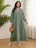Autumn 2025 Middle Eastern Light Luxury Hollow Long Dress for Women