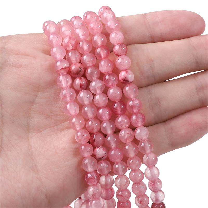 

Намистини з натурального каменю 4/6/8/10 мм Синтетичний перський нефрит Круглі розпірні намистини для намиста-браслета Виготовлення ювелірних виробів своїми руками 6mm 65pcs