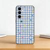 L-light blue stripeds Phone Case For Samsung Galaxy A73,A72,A71,A70,A53,A52,A51,Others Soft Black Cover