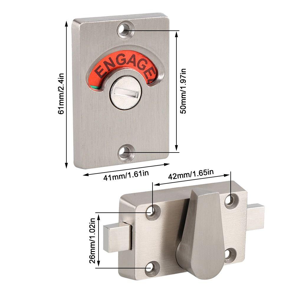 Indicating Door Lock Indicator Heavy Stall Door Latch Privacy Bolt Door Lock Public Restroom