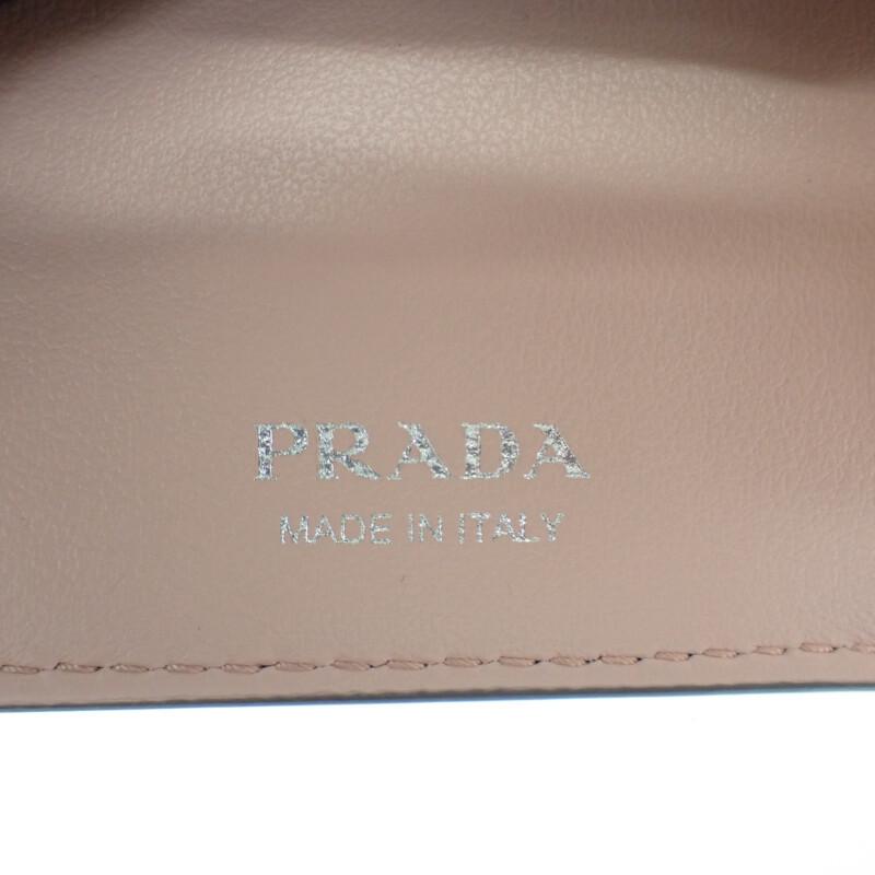 PRADA  1MH021 Tri-fold wallet gray Safiano Women