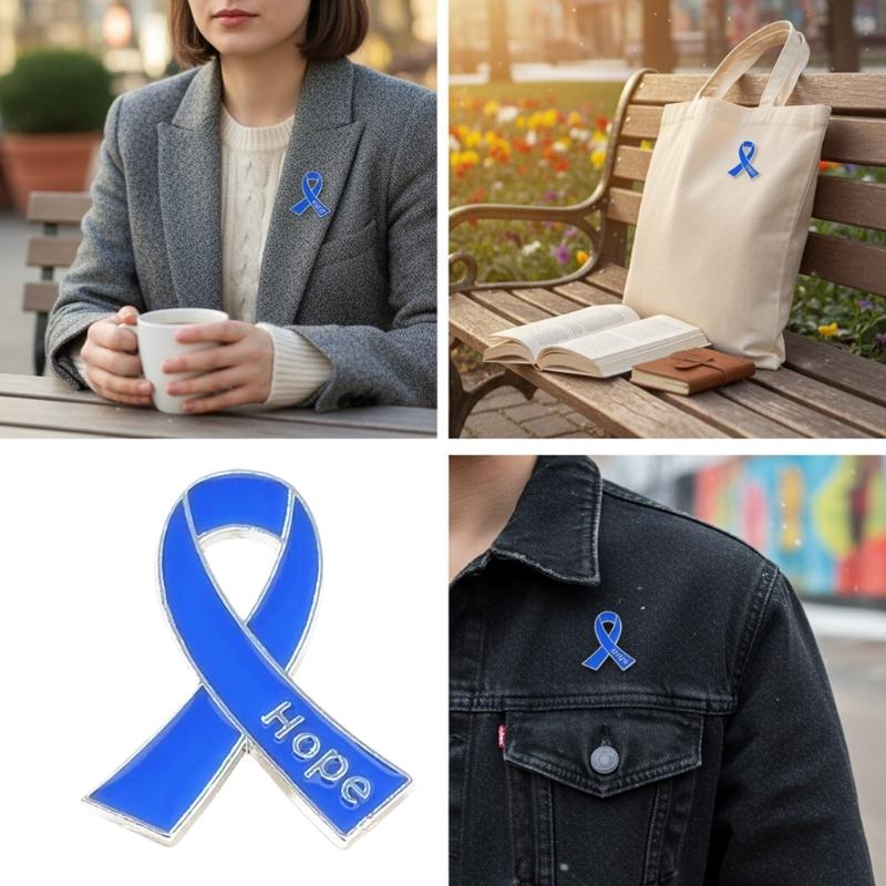 Stylish Hope Letter Ribbon Brooch Versatile Ribbon Pin Gift for Everyday Wear and Gift Giving In Sturdy Alloy Design