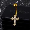 Fashion Sexy Piercing Navel Nail Body Jewelry For Women Girls Personalized Simple Cross Pendant Belly Button Rings Gifts