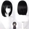 Girl Wearing Cos-style Short Straight Wig Pompadour-style JK Wig for Daily Wear or Anime Cosplay Wigs