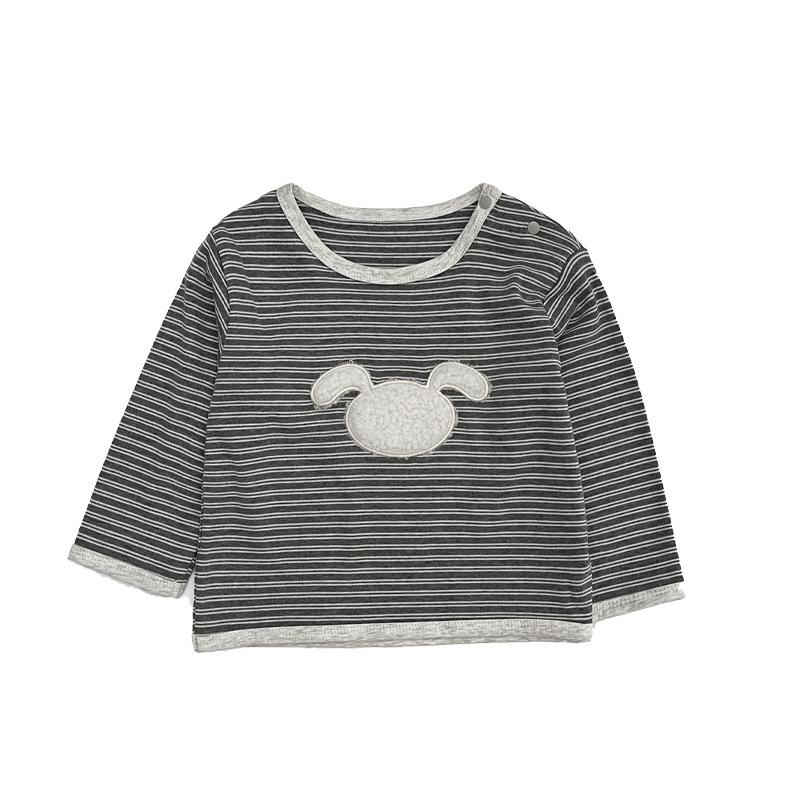 Baby Boy Autumn Foreign Style Small Suit Super Cute Baby Striped Long-Sleeved T-Shirt Plus Loose Casual Bloomers Two-Piece Set