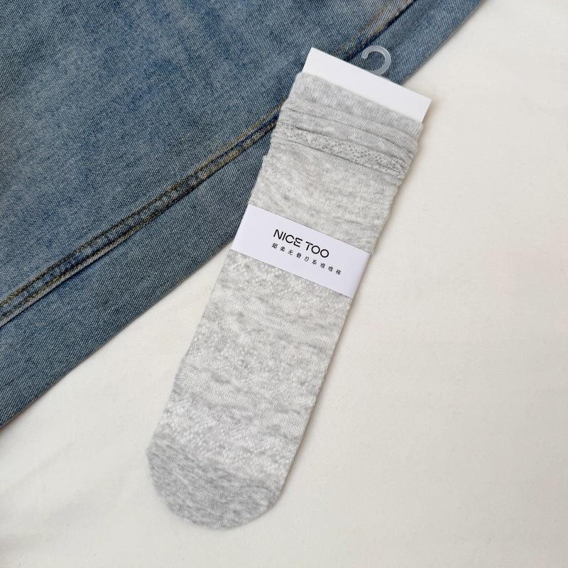 Calzini Leggeri Bambino Mezza Gamba Primavera ed Estate - Calzini in Puro Cotone con Fantasia Geometrica Scura - Versatili, Senza Cuciture da Donna