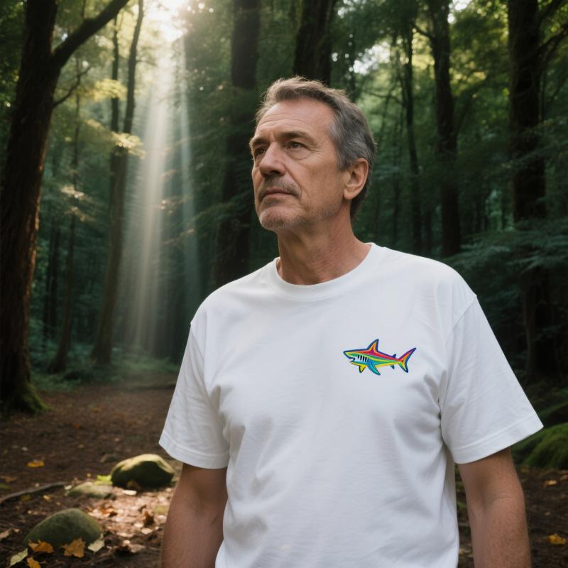 

2025 Горячая Новинка Распродажа Новый Цвет Футболка Shark Paul Мужская и Женская Базовая Хлопковая Футболка Летняя Круглый Вырез Повседневная Мужская Футболка M