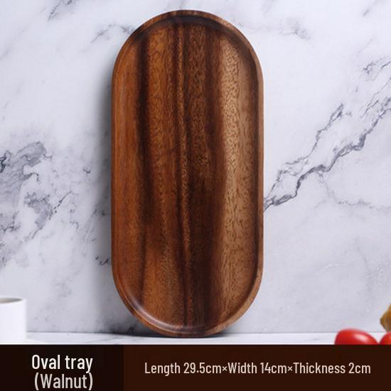 Tavă versatilă din lemn de nuc japonez – Ideală pentru servirea ceaiului, fructelor sau pizzei în hoteluri