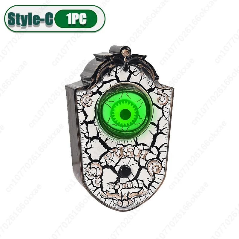 1-3PCS Halloween Sounding One-eyed Doorbell Decoration Glowing Eyeball Horror Doorbell Bar Secret Room Haunted House Trick Props
