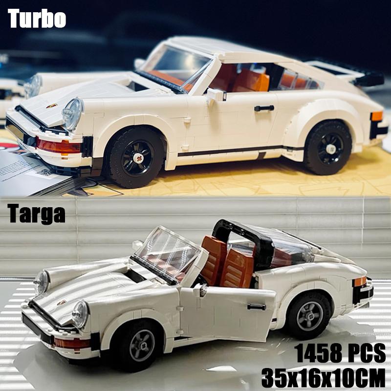 Tehnic retro Porscheed 911 decapotabilă mașină sport model bloc de construcție vehicul de curse cărămizi jucării pentru copii cadou set MOC 10295
