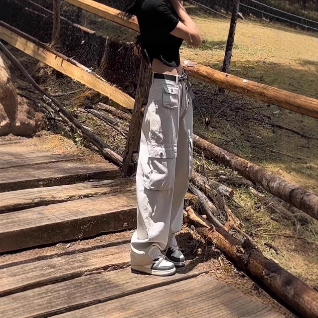 

Petite Women s Wide Leg Denim Jumpsuit: Slimming Loose Fit for Spring/Summer 2025. Large абрикосовий