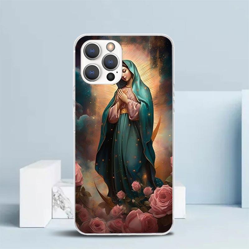 Virgin De Guadalupe Virgen Mary Phone Case For IPhone 16 17 Air 16E 15 14 Plus 13 Mini 12 11 Pro Max 7 8 + SE 2020 Soft TPU Back