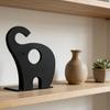 Creative Elephant Bookends, Metal Book Holder for Kids Students, Heavy Duty Non-Slip Desktop File Organizer for Home Office Decor