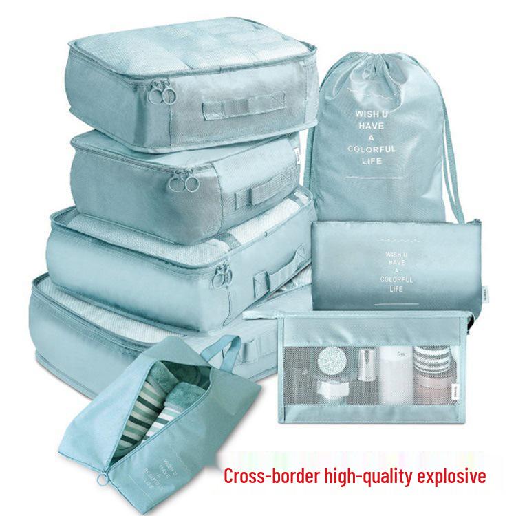 Travel 8-Piece Toiletry and Clothing Storage Set