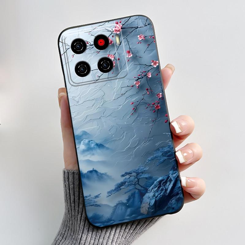 Cute Cartoon Case For ZTE Blade A56 Z2473 Nubia A56 Printing Shell For Blade A56 Pro Protective Cover Soft Silicone Black Casing
