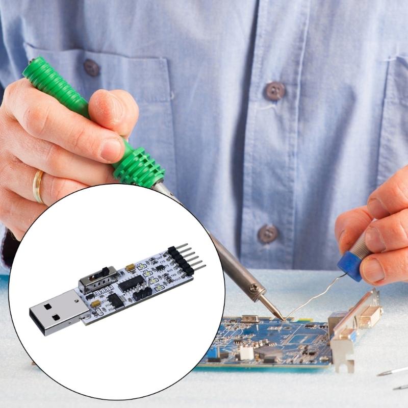 MultiLevel USB To TTL Serial Adapter Module 4Voltage Output 5V 3.3V 2.5V 1.8V Universal Compatibility Compactly Design