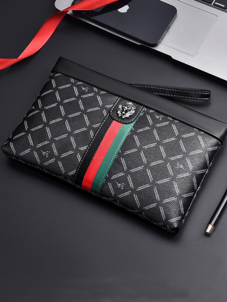 Luxury Men's Business Casual Clutch Bag - Stylish Large-Capacity Envelope Handbag