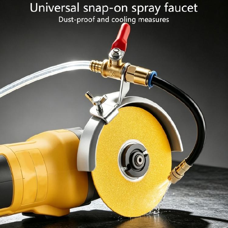 Metal Body Water Sprinkler Nozzle Attachment for Cutting Machine Work, Wet Cutting Dust Reduction Part for Concrete and Metal Cutting Tasks
