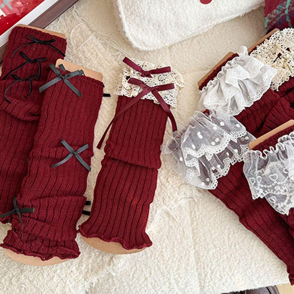 Harajuku Foot Warmers Warm Knit Bubble Socks Japanese Boot Socks  for Women & Girls