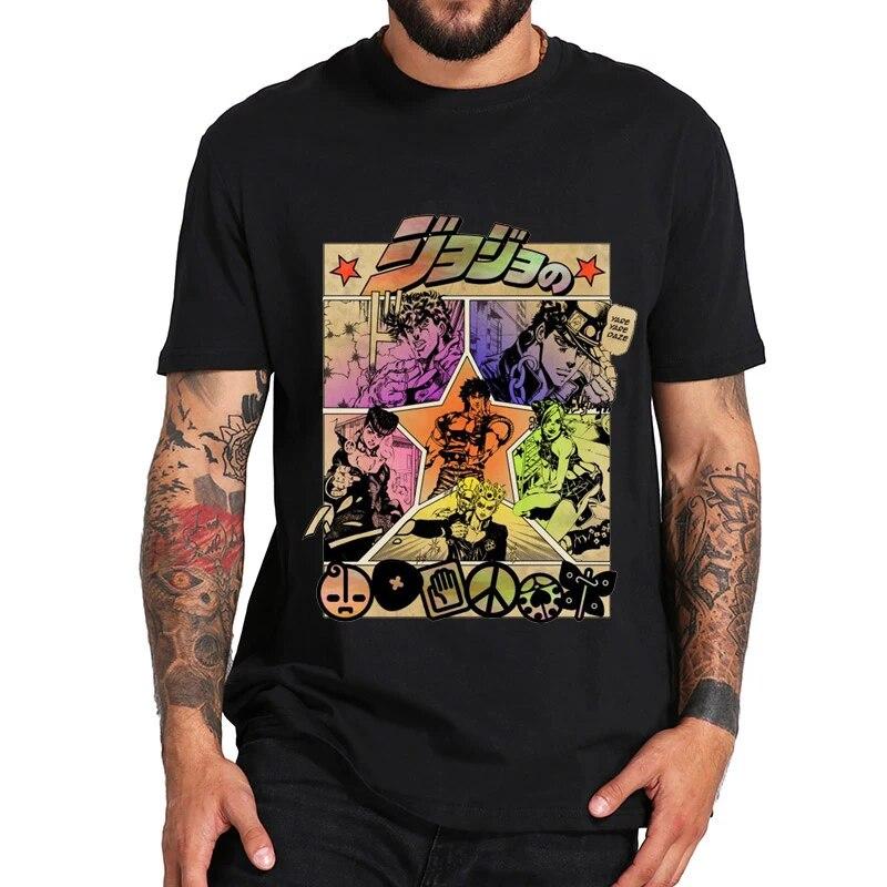 Anime Jojo Bizarre Adventure T Shirt Unisex Women Summer Cotton T-shirt Kids Hip Hop Tops Shoto Todoroki Tops Tee Children Camiseta