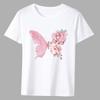 Men's T-shirt Classic Butterfly Print Pattern Series Fashion Casual Simple Round Neck Commuter Wear Comfortable White Men's Top