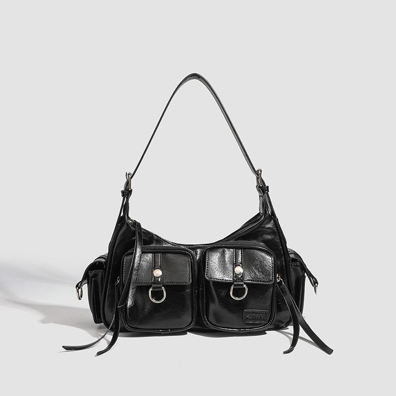 Женская сумка Осенняя трендовая крутая сумка для мотоцикла для горячей девушки Y2K Панк-стиль Багет Подмышечная сумка Модная сумочка Сумка через плечо для женщин