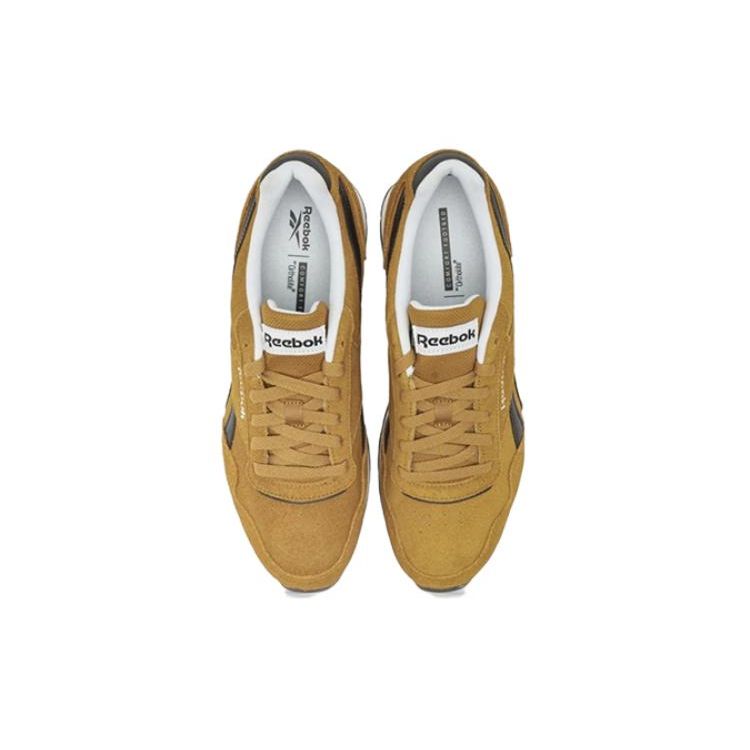 Reebok Royal Glide Comfortable Retro Low-Top Casual Running Shoes Men Sneaker Yellow Brown HQ6115