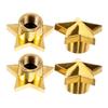 Ideastore Air Valve Caps Tires Air Valve Stars Set of 4 (Gold)