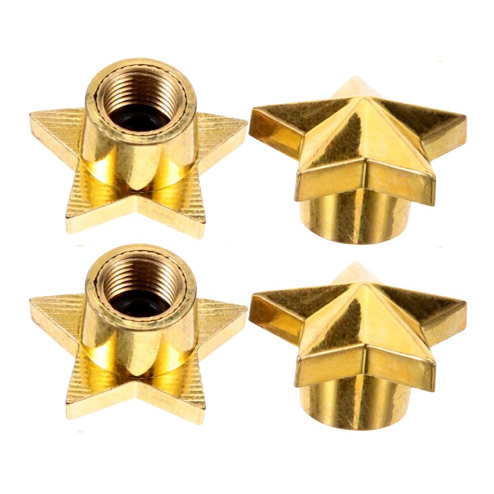 

ideastore Air Valve Caps Tires Air Valve Stars Set of 4 (Gold) золотой