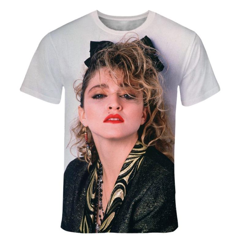 Summer Fashion Trend Personalized Singer Madonna 3D Printed Printed Printed Pattern Casual and Comfortable T-shirt