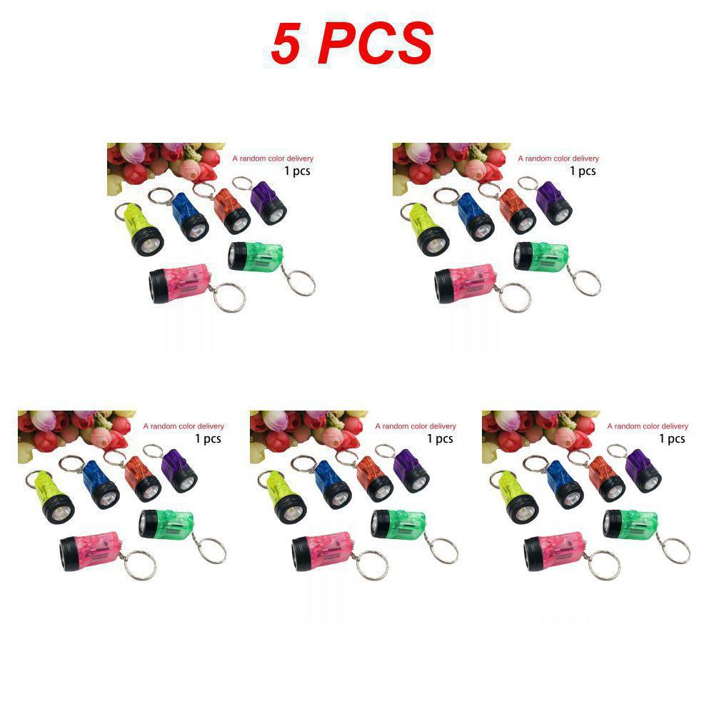 Mini Flashlight Key Chain Battery Light LED Small Miner's Lamp Keyrings Pocket Flashlight Outdoor Emergency Mini Lamp