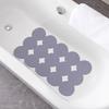 Patented Non Slip Bathtub Mat Shower Mat Bath Mat Tub Mats with Strong Suction Cups Soft Natural Rubber Bath Mat for Inside The tub (Circle-Grey,
