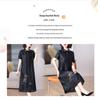 Plus Size Tummy Concealing Xiangyun Silk Dress with Cracked Pattern and New Chinese Style Cardigan