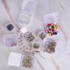 2 Sizes Clear Small Containers Plastic Square Bead Storage Box for Beads Jewelry Crafts Board Game Pieces Organization Wholesale