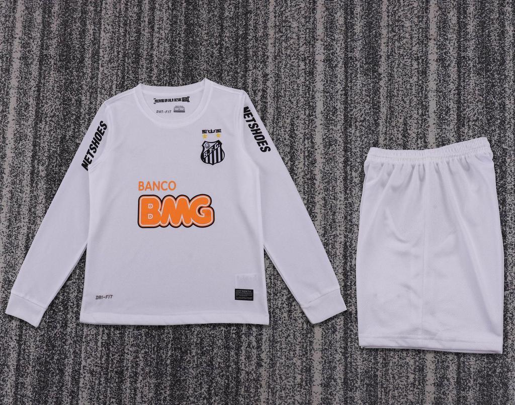 Kinder Vintage Langarm Fußballtrikot: Brasilien, Manchester United, Real Madrid & Barcelona Designs