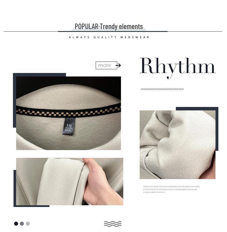 Men's Thickened 520g German Fleece Hoodie - Heavyweight, Warm, Casual Long Sleeve Base Layer for Autumn/Winter 2025