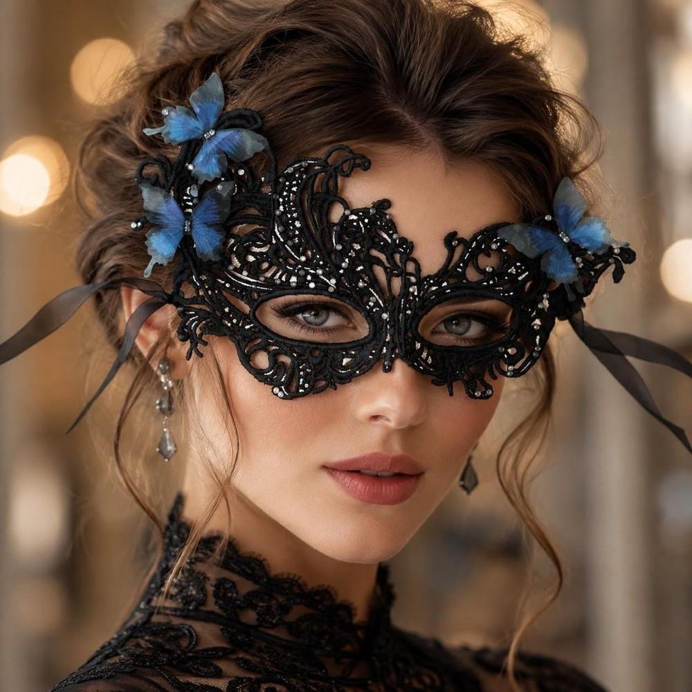 Lace Antique Carnival Masks Adjustable Halloween Masquerade Masks Lace Masquerade Masks Halloween